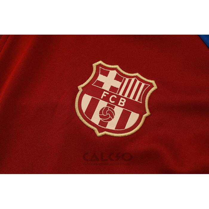 Tuta da Track di Giacca FC Barcellona Bambino 2024-2025 Rosso e Blu
